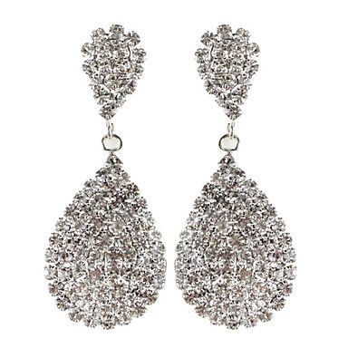 Brincos  Gotas de  água em Strass